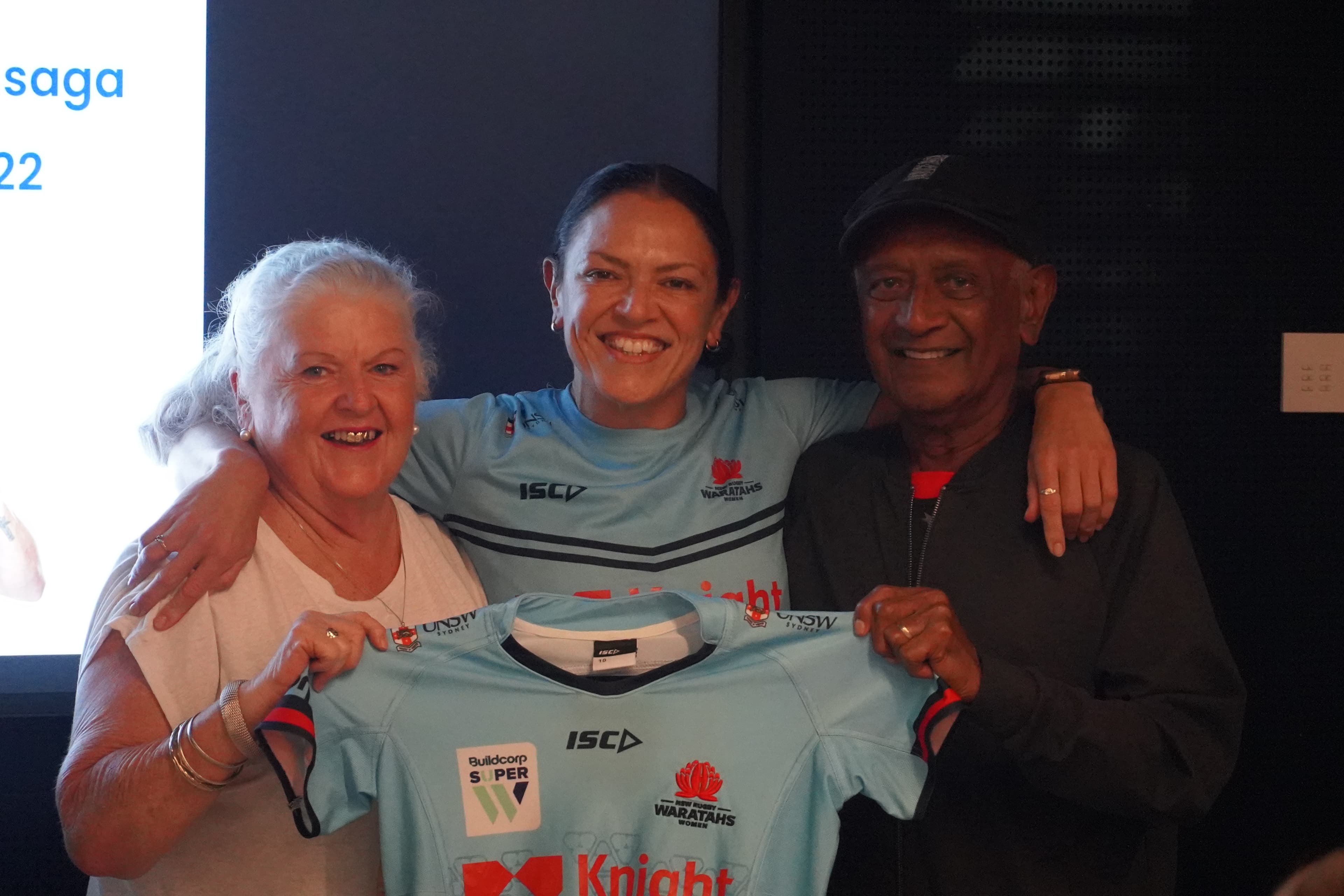 Iliseva Batibasaga Jersey Presentation with her mum and dad