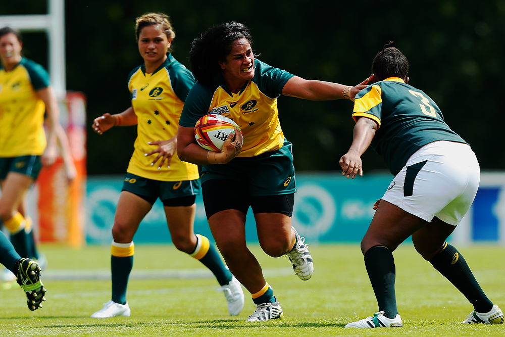 Oneata Schwalger in action for the Wallaroos. Photo: Getty