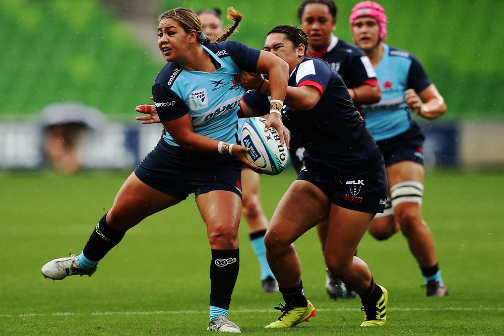 Kennedy Cherrington helped lay on the Tahs first try. Photo: Getty