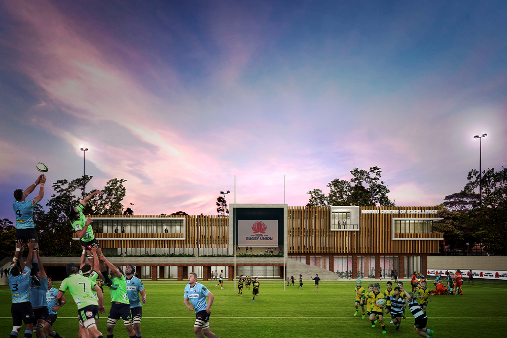 NSWRU will build their Centre of Excellence at David Phillips Sports Complex (concept image only shown)