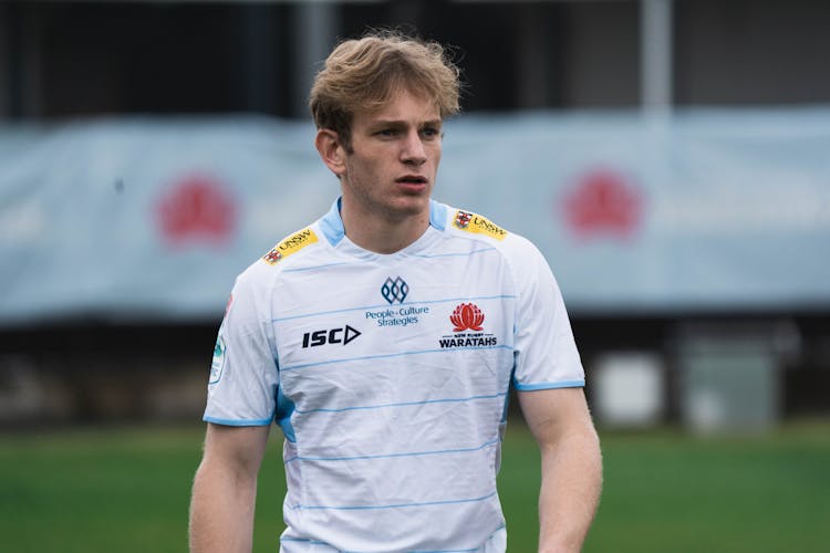 Max Jorgensen at training ahead of the Waratahs practice match against the Brumbies XV 