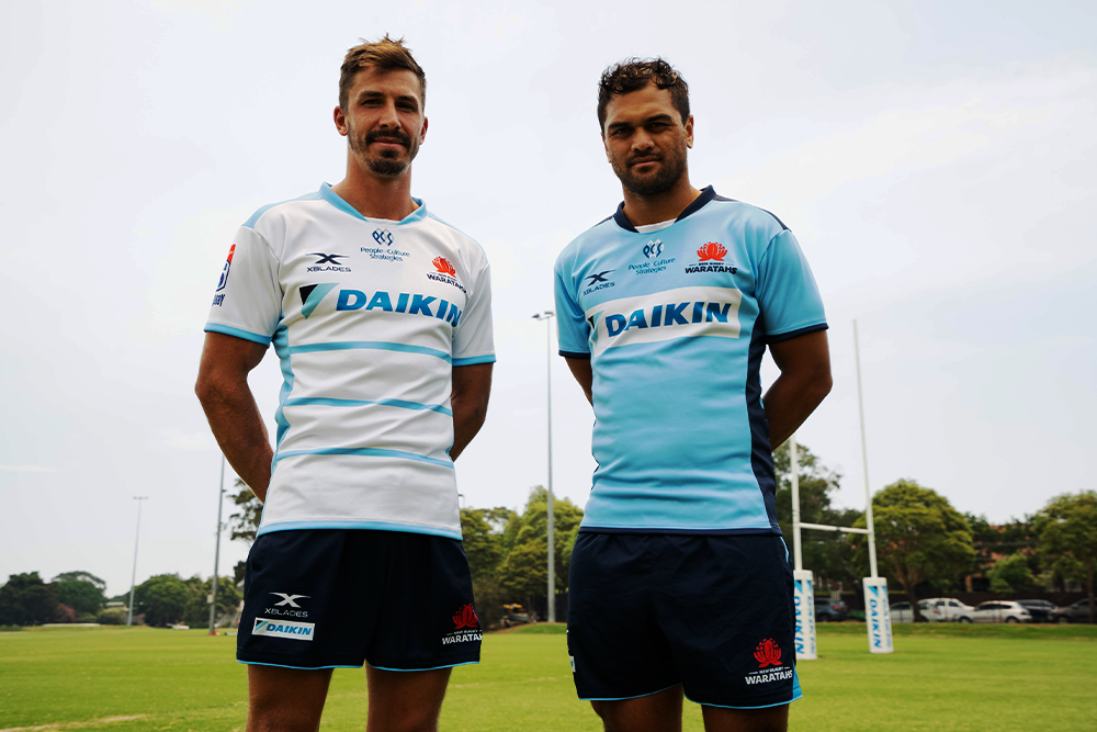 XBlades and the NSW Waratahs have launched the first kit as part of their apparel partnership. Photo: NSW Rugby