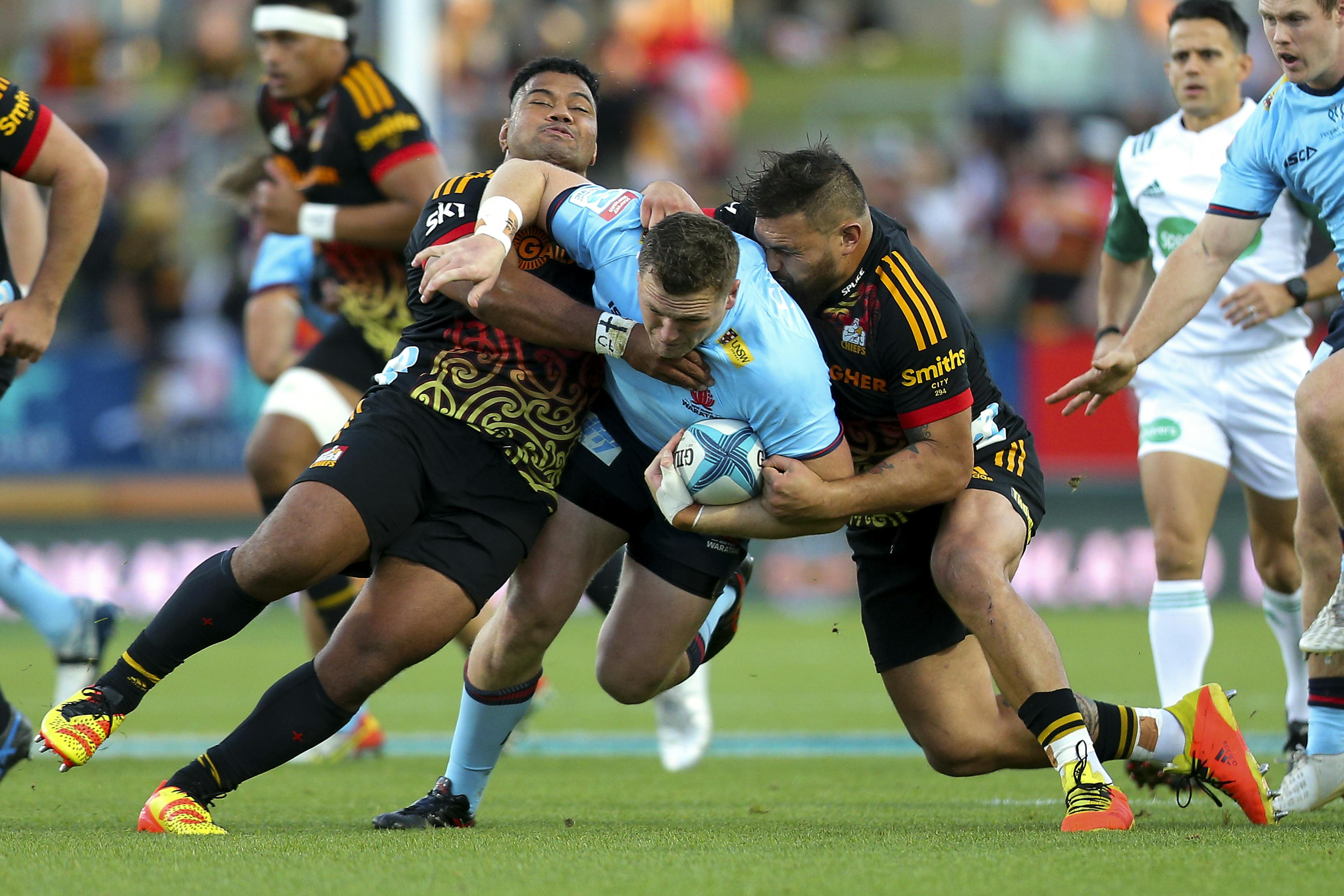 The Waratahs have gone down 39-15 to the Chiefs in Hamilton